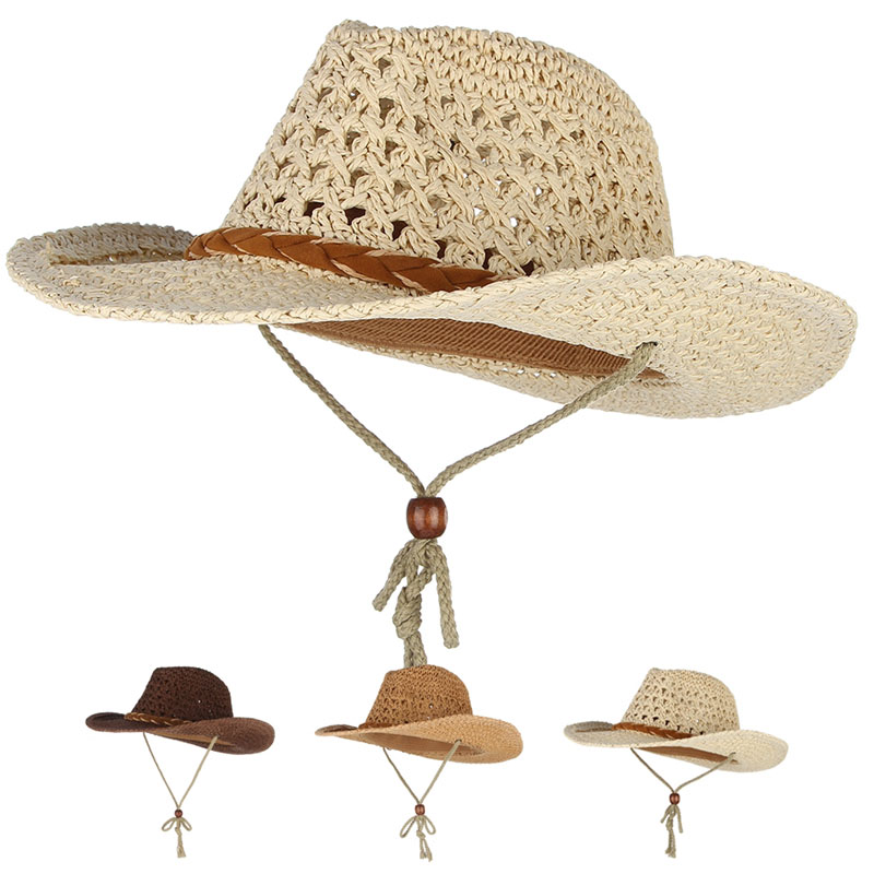 Cowboy Hat Straw - GEMVIE Cappello da Cowboy Estivo per
