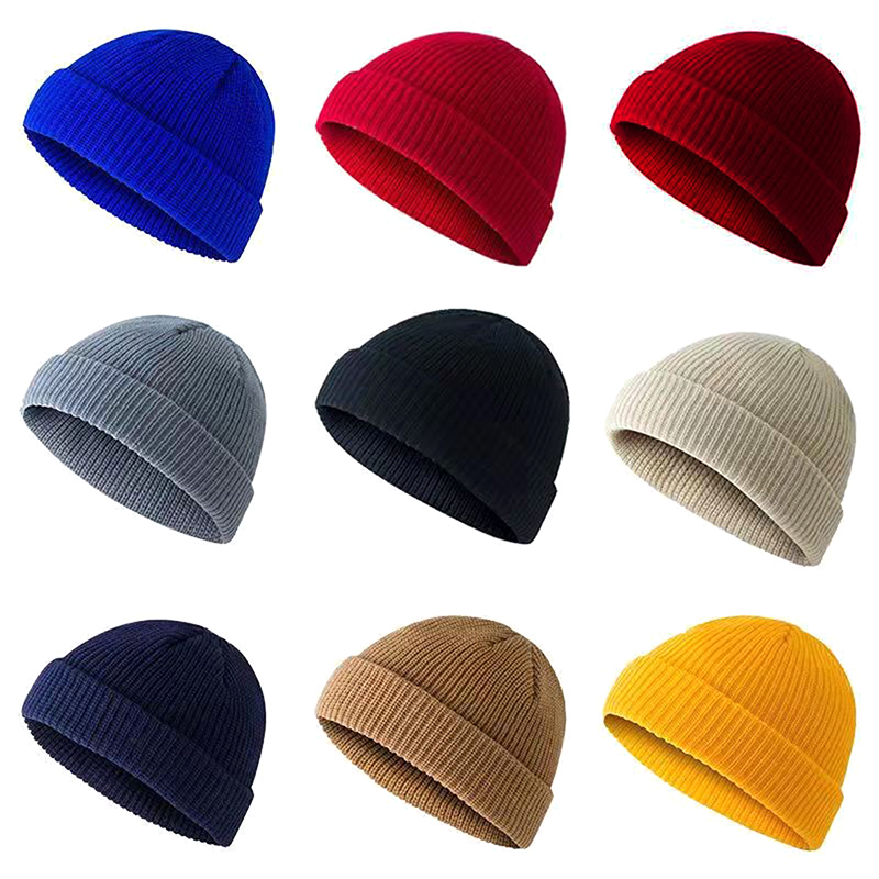 Beanie Cuffed Knit - Berretti invernali caldi in lana unisex
