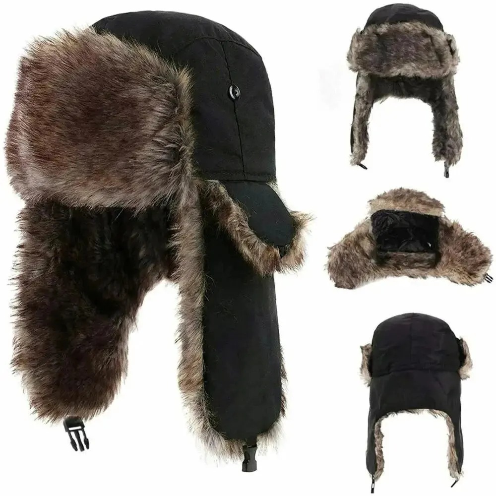 Trapper Hat Ear Flap - Cappello Invernale da Uomo Stile Aviatore