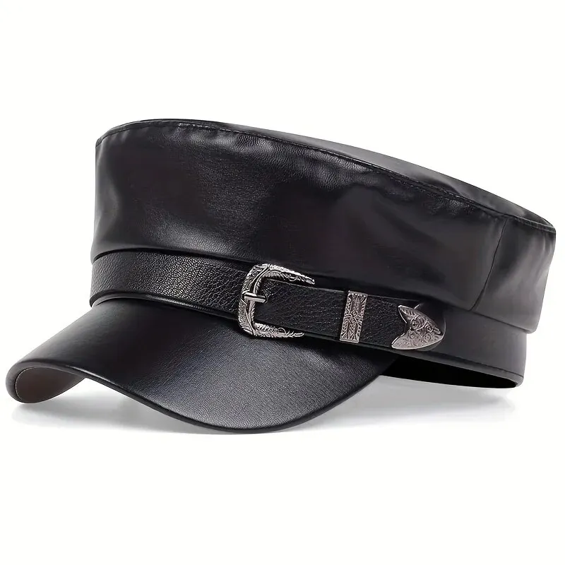Snapback Hat Flat - Cappelli da Marinaio in Pelle con