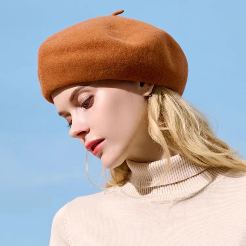 Beret French Wool - Semplice autunno inverno cappello 100% lana