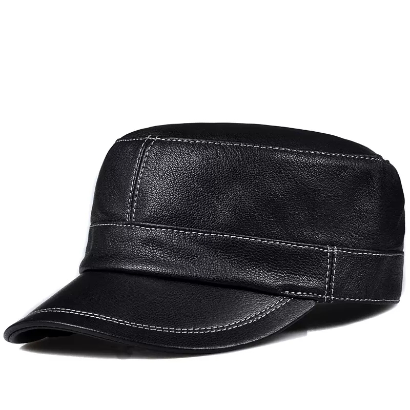 Baseball Cap Structured - Cappello a cilindro piatto in pelle