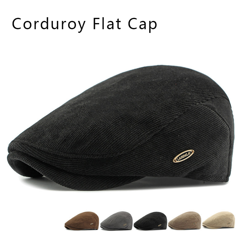 Newsboy Cap Ivy - Cappello a Visiera Piatta in Corduroy