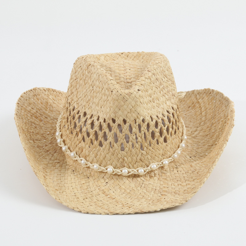 Cowboy Hat Straw - Cappello da cowboy unisex in paglia,