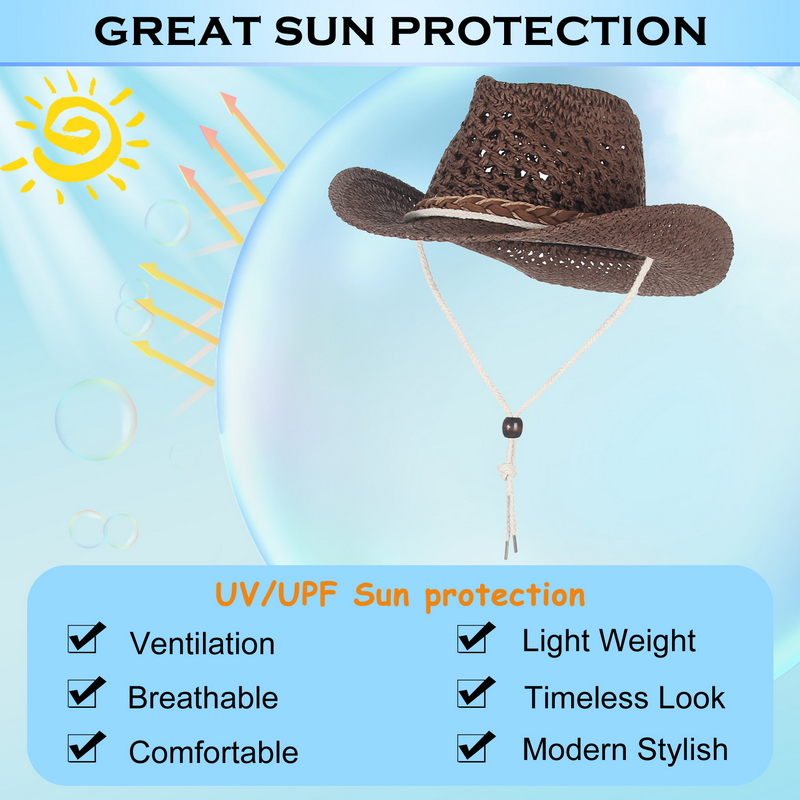 GEMVIE Cappello da Cowboy Esti - Cowboy Hat Straw recensione e prezzo