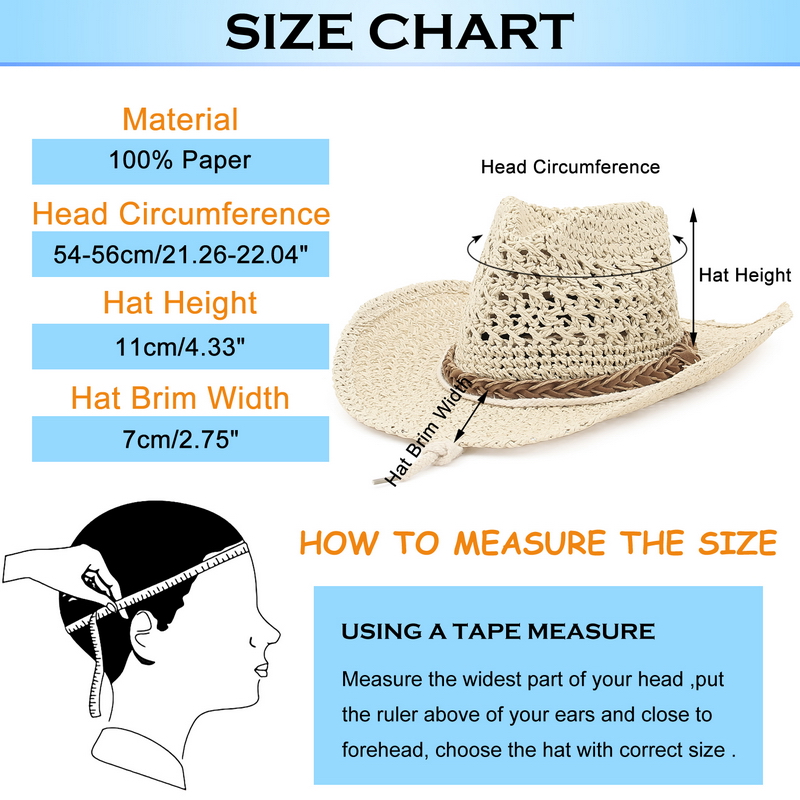 GEMVIE Cappello da Cowboy Esti - Cowboy Hat Straw recensione e prezzo