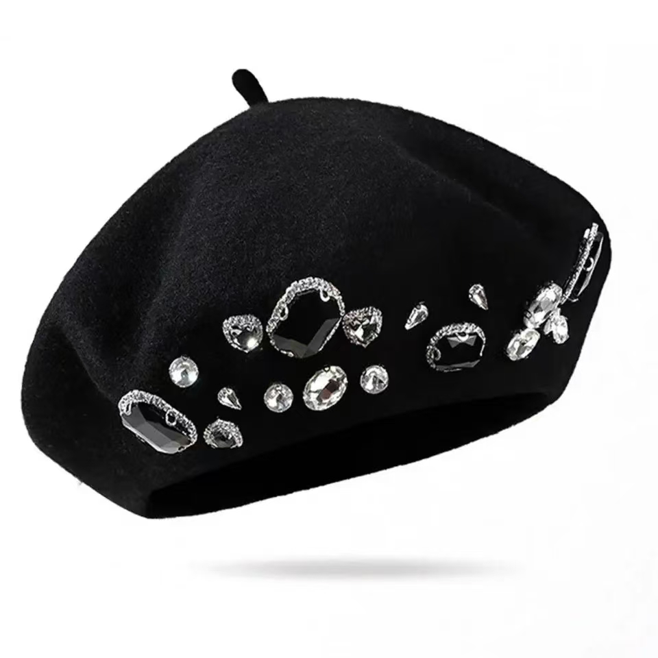 Berretto francese con strass s - Beret French Wool recensione e prezzo